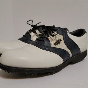 FootJoy AquaLites Black White Saddle Oxford  Men's Size 8.5 Golf